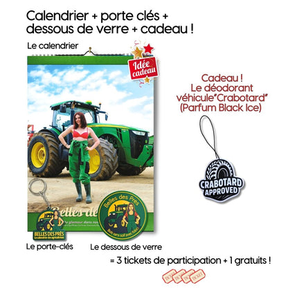 Pack 2 = 1 calendrier 2026 + porte-clés + dessous de verre + cadeau