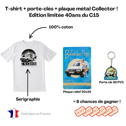 T-shirt COLLECTOR + plaque métal + porte clés
