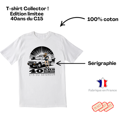 T-shirt COLLECTOR 40 ans du C15